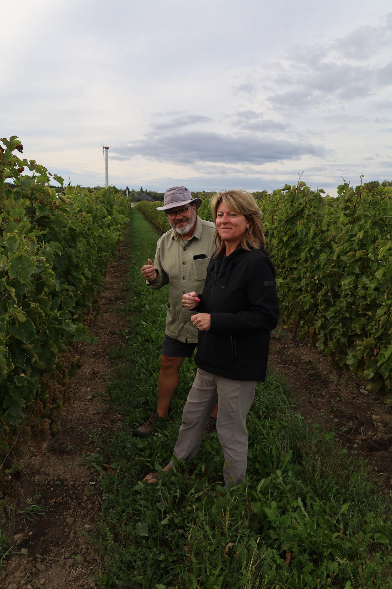 Les propriétaires dans les vignes